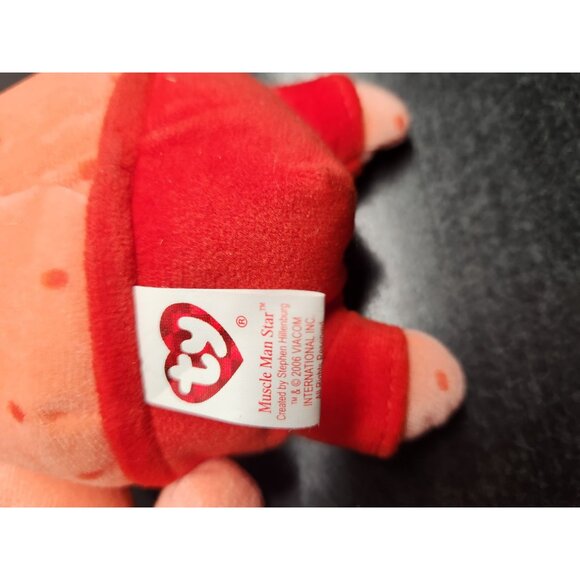 Muscle Man Patrick Star Ty Beanie Baby Plush Toy 6" SpongeBob Collectors Item - Picture 8 of 10